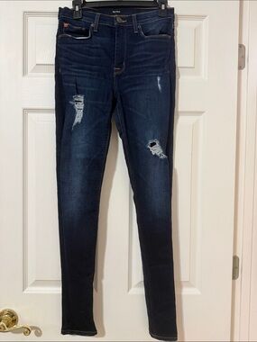 Hudson Jeans Women’s Dark Indigo Distressed Skinny Jeans